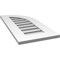 Ekena Millwork Quarter Round Top Right Surface Mount PVC Gable Vent w/ 3-1/2"W x 1"P Standard Frame, 14"W x 30"H GVPQR14X3001SF - alternate 4